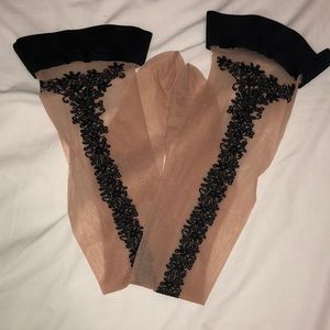 IN STORE ONLY- BLACK & NUDE STOCKINGS